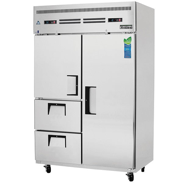Everest ESRF2D2 Four Solid Door Upright Freezer / Refrigerator 49.75"   FREE SHIPPING WITH LIFTGATE