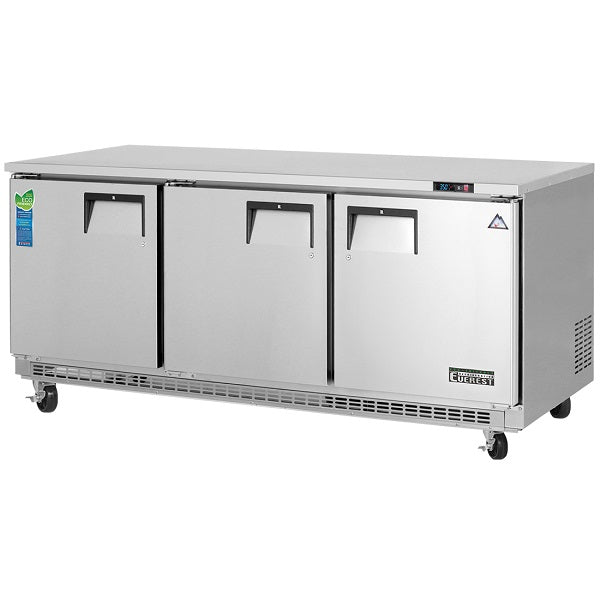 Everest ETBR3 Triple Door Back-Mount Under-Counter Refrigerator 71"   FREE SHIPPING WITH LIFTGATE