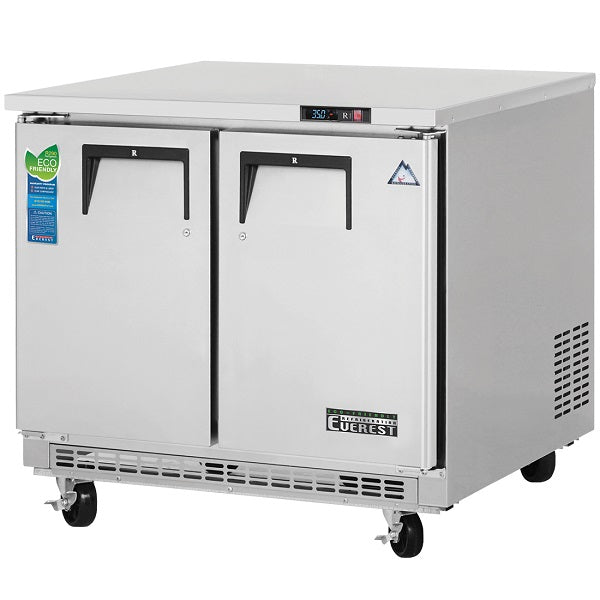 Everest ETBSR2 Dual Door Back-Mount Under-Counter Refrigerator 35.5"    FREE SHIPPING WITH LIFTGATE