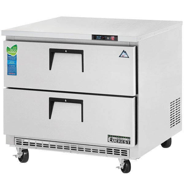 Everest ETBSR2-D2 Drawered Under-Counter Refrigerator 35.5"FREE SHIPPING WITH LIFTGATE