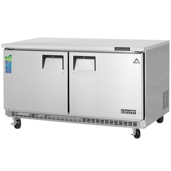 Everest ETBWF2 Dual Door Back-Mount Under-Counter Freezer 59.5"   FREE SHIPPING WITH LIFTGATE