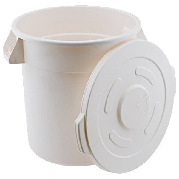 Winco FCW-10ICE 10 Gallon "Ice Only" Round White Container