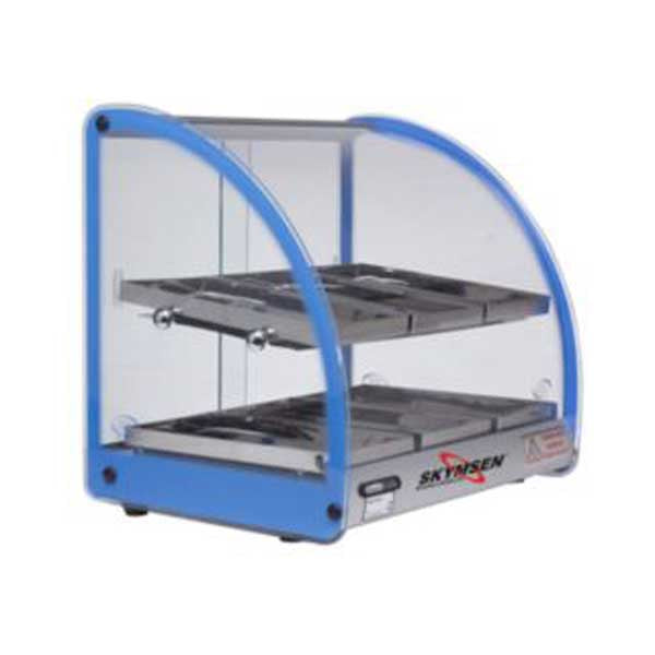 Skyfood FWD2-18B Countertop Heated Food Warmer Display Case W/ Blue Trim - 120V