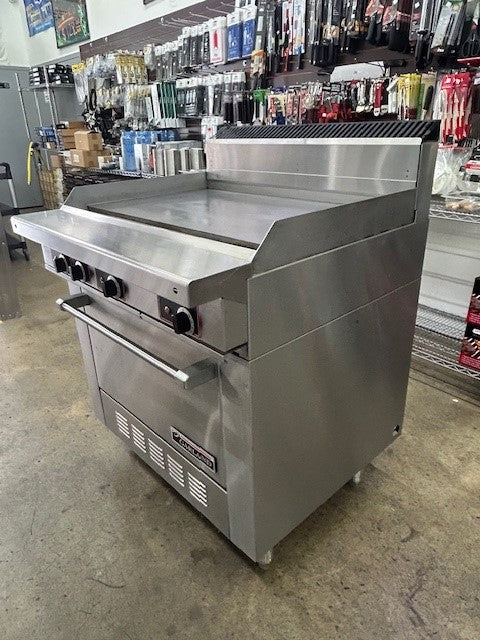 Garland S686-36G Sentry Series Commercial 36" Electric Restaurant Griddle Range with Standard Oven (USED) 208V 1PH or 3PH
