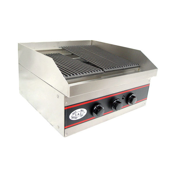 L&J GCB-24 Gas Charbroiler with Two (2) Burners 24" - 36,000 BTU