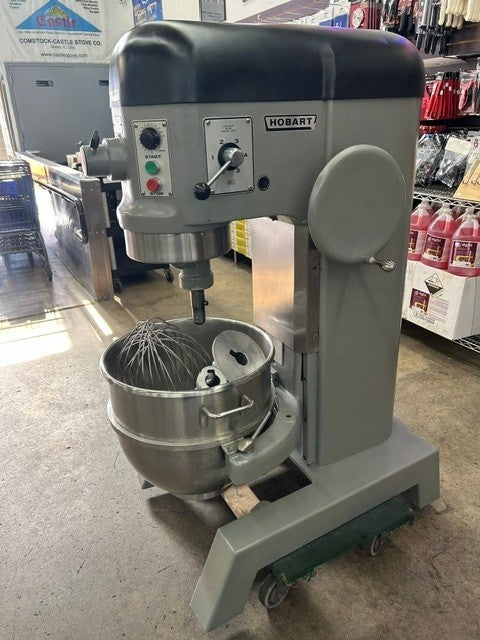 Hobart H-600 60 Quart Mixer Including Hook, Flat Beater, Whip and Bowl 208V 1 phase (USED UNIT)