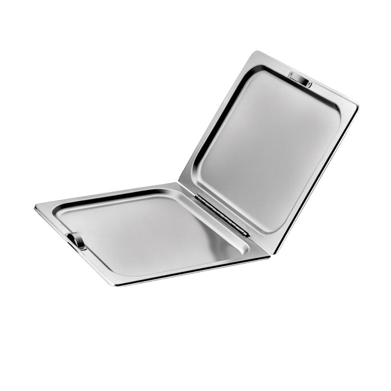 Winco C-HFC1 Full Size Hinged Steam Table Pan Cover - Stainless Steel