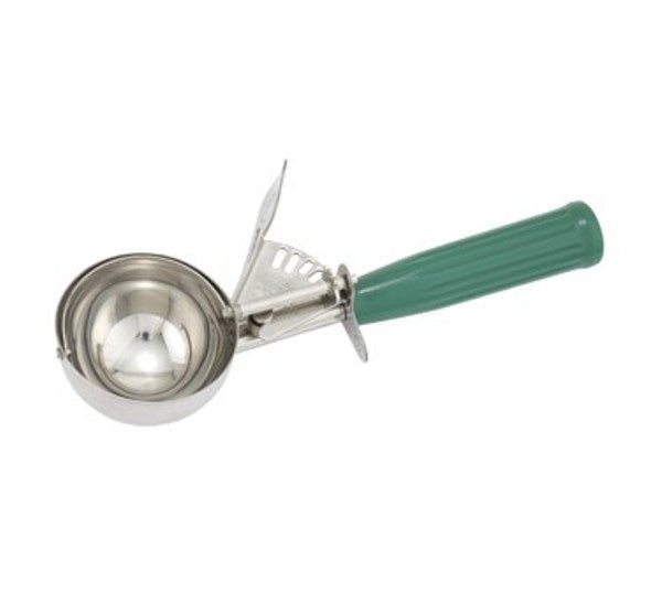 Winco ICD-12 3-1/4 oz. (Size 12) Ice Cream Disher with Green Handle