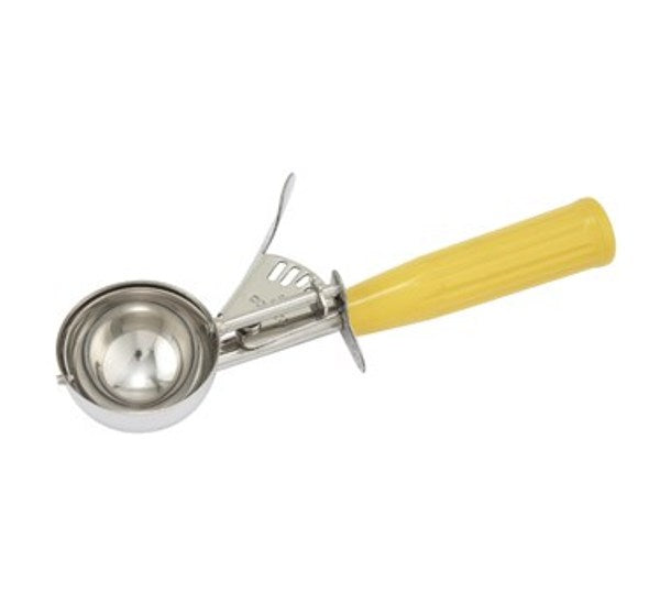 Winco ICD-20 2 oz (Size 20) Ice Cream Disher with Yellow Handle