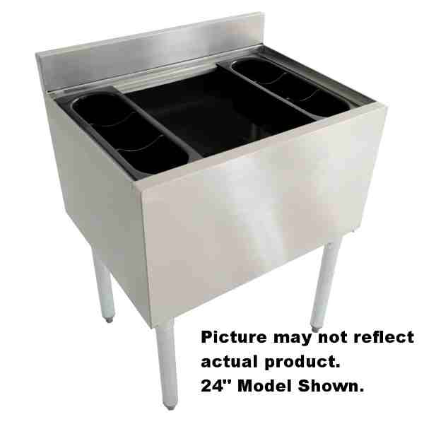 L&J IB24-12CPL Stainless Steel Cold Plate Ice Bin 24"