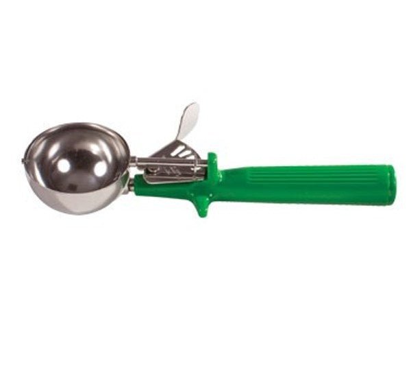 Winco ICOP-12 Deluxe Ice Cream Disher with Green Handle, Size 12