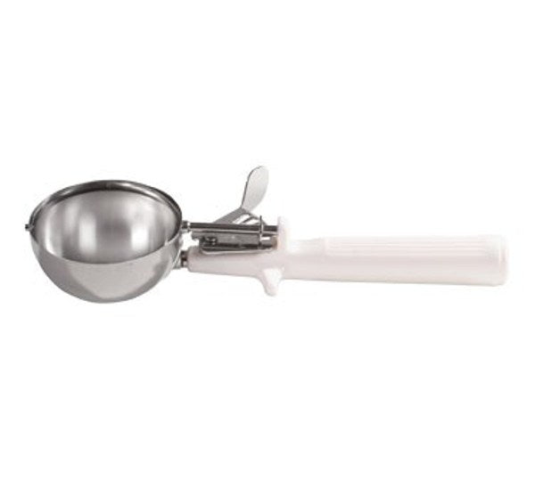 Winco ICOP-6 Deluxe Ice Cream Disher with White Handle, Size 6