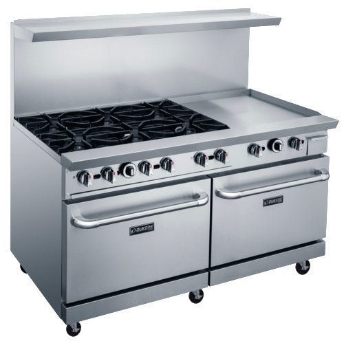 Dukers DCR60-6B24GM 60" Natural Gas 6 Burner Range 24" Griddle - FREE SHIPPING!