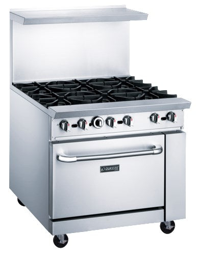 Dukers DCR36-6B 36" Natural Gas 6 Burner Range - FREE SHIPPING!