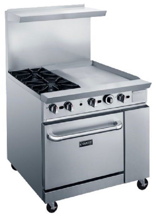 Dukers DCR36-2B24GM 36" Natural Gas 2 Burner Range W 24" Griddle - FREE SHIPPING!