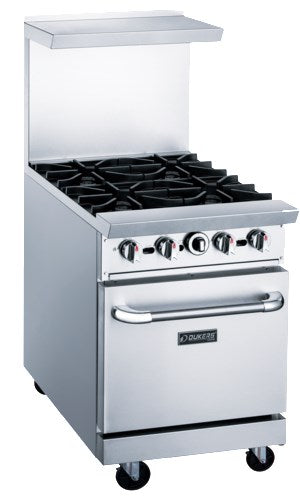 Dukers DCR24-4B 24" Natural Gas 4 Burner Range - FREE SHIPPING!