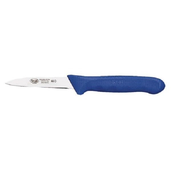 Winco KWP-30U Paring Knife with 3-1/4"" Blade and Blue Handle