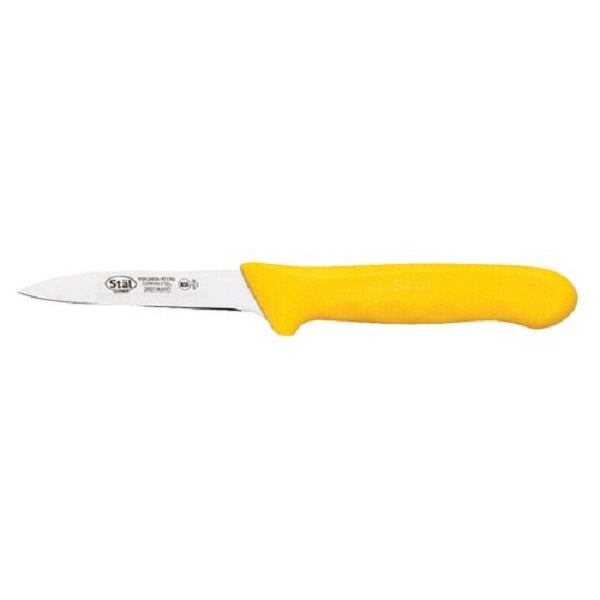 Winco KWP-30Y Paring Knife with 3-1/4"" Blade and Yellow Handle
