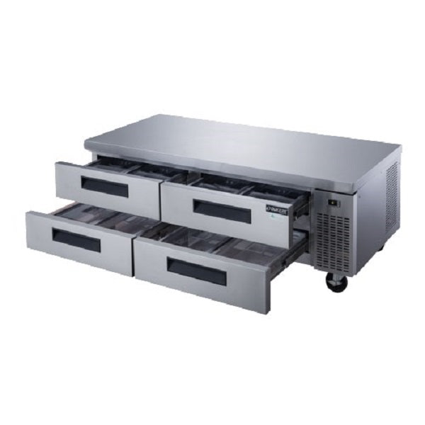 Dukers DCB72-D4 72"W  Refrigerated Chef Base with 4 Drawers FREE SHIPPING!