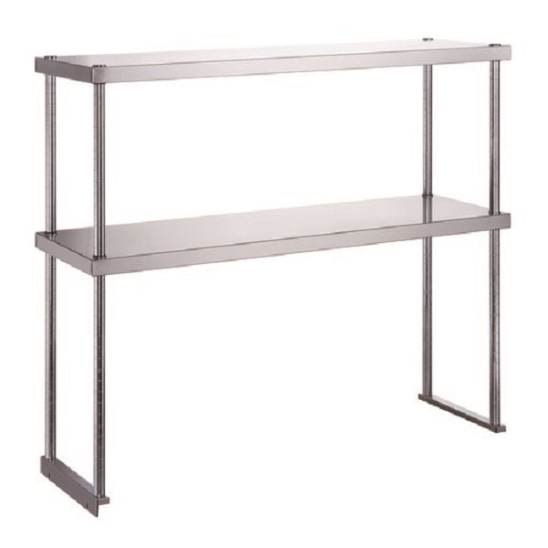 Dukers DCOS-1862 Double Overshelf with Adjustable Bottom Shelf - 18"D x 61 1/2"W