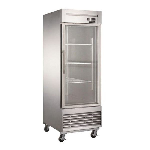 Dukers D28R-GS1  27-1/2"W One Glass Door Bottom Mount Reach In Refrigerator - 17.79 Cu. Ft FREE SHIPPING!