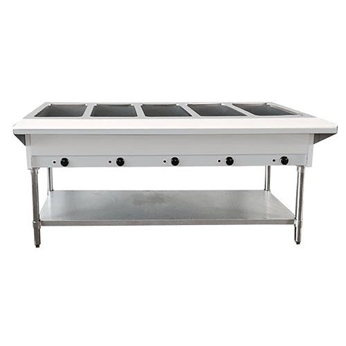 Omcan FW-CN-0005-FH (46648) 72" Stainless Steel Electric Steam Table  - 208-240V
