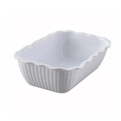 Winco CRK-10W 10" White Deli Crock