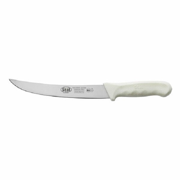 Winco KWP-82 Breaking Knife with 8" Knife and White Handle