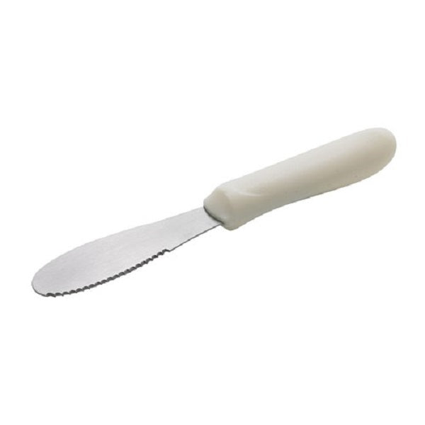 Winco TWP-31 Sandwich Spreader with 3-5/8"" Blade and White Handle