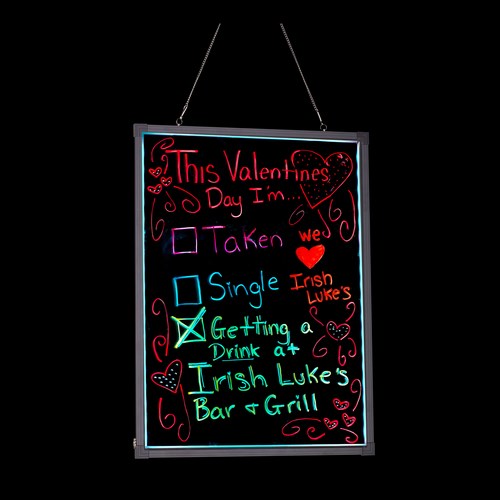 Alpine ALP495-04 Write-On LED Marker Board 23 3/5"H x 1/2"D x  31 1/2"W