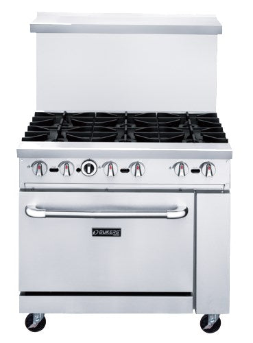 Dukers DCR36-6B 36" Natural Gas 6 Burner Range - FREE SHIPPING!