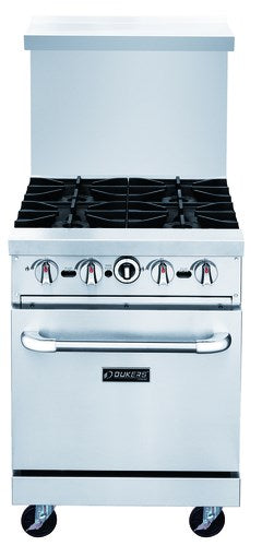 Dukers DCR24-4B 24" Natural Gas 4 Burner Range - FREE SHIPPING!