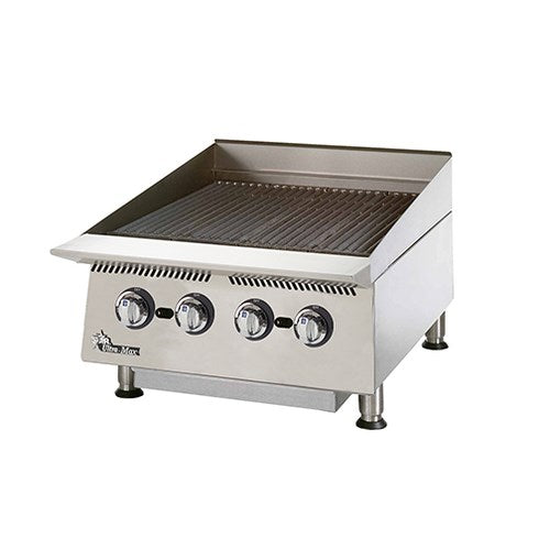 STAR 8024CBB  24” Lava Rock Gas Countertop Charbroiler - 80,000 BTU