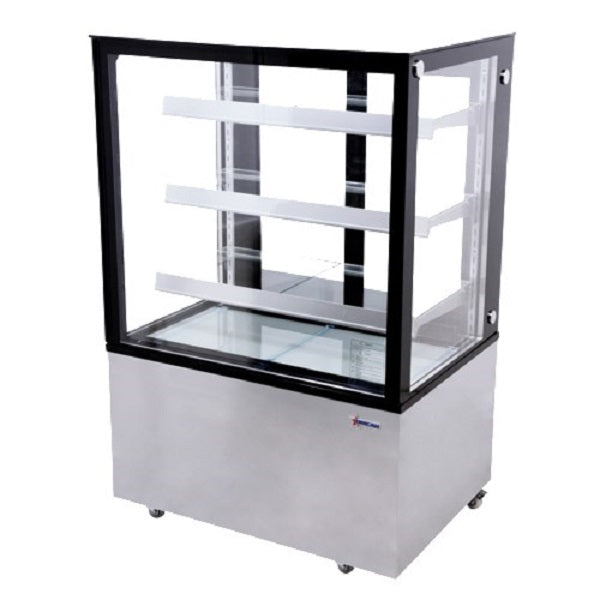 Omcan RS-CN-0271-S (44382) 36"W Square Glass Floor Model Refrigerated Display Case