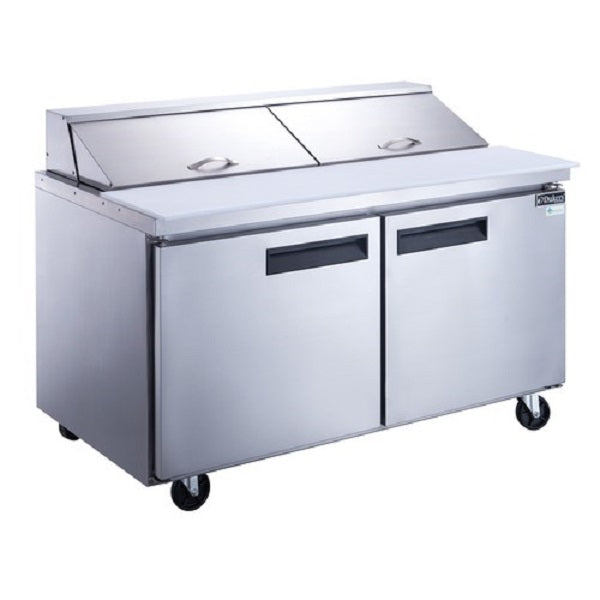 Dukers DSP60-16-S2 60"W Two Door Sandwich/ Salad Prep Table - 14.33 Cu. Ft. FREE SHIPPING!