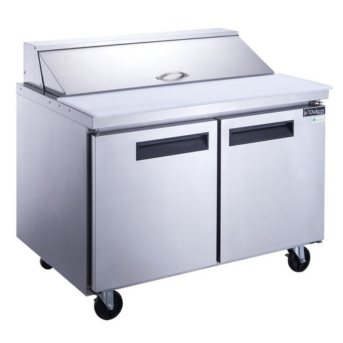 Dukers DSP48-12-S2 48"W Two Door Sandwich/ Salad Prep Table - 11.47 Cu. Ft. FREE SHIPPING!