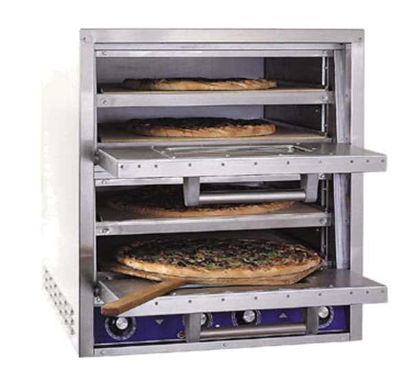 Bakers Pride P44S Counter-Top Electric Pizza Deck Oven - 208V - Single Phase - Two Compartments