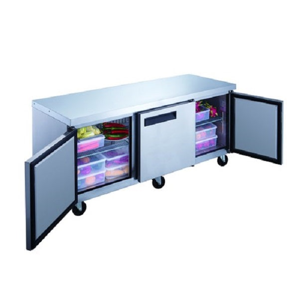 Dukers DUC72R 72"W Three Door Undercounter Refrigerator - 18.96 Cu. Ft. FREE SHIPPING!