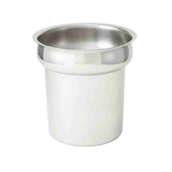Winco INS-4.0 4Qt. Vegetable Inset for Steam Table Stainless Steel, Mirror Finish