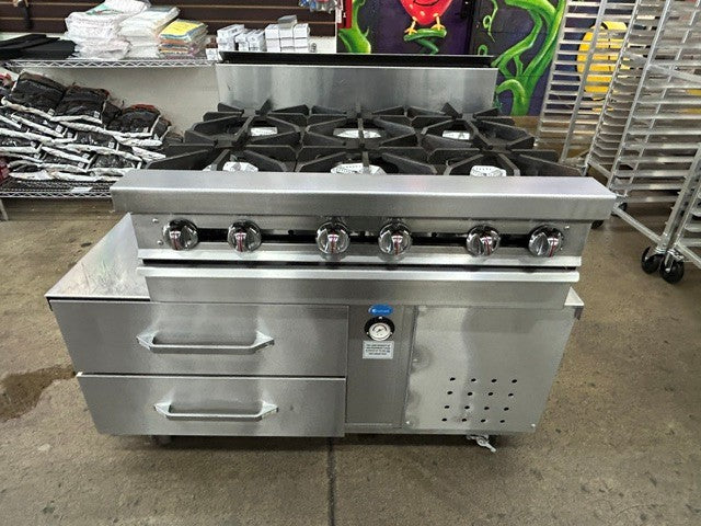 JADE JMRH-6 36" Heavy Duty Modular Open Burner Range - 210,000 BTU (USED UNIT)
