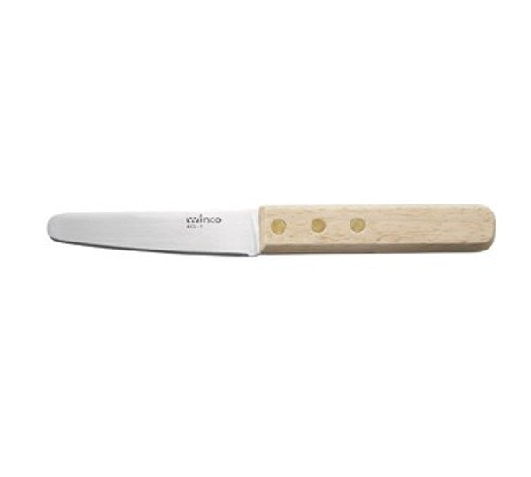 Winco KCL-3 7-1/2" Oyster/Clam Knife with Wooden Handle
