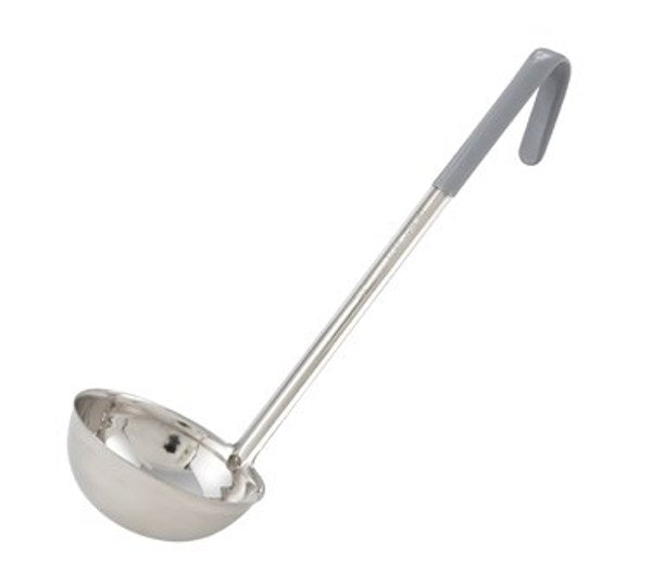 Winco LDC-12 12oz Stainless Steel Ladle with Gray Handle