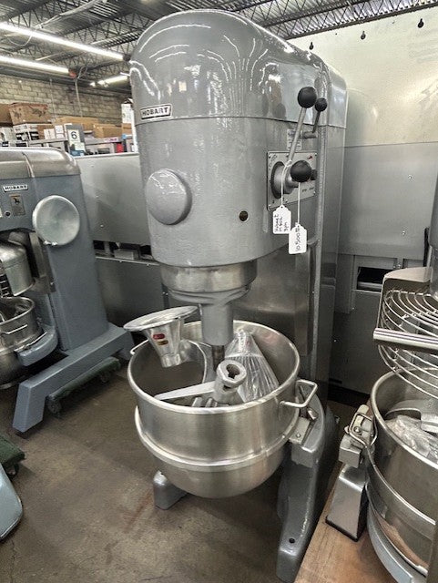 Hobart M-802 80 Quart Mixer Including Hook, Flat Beater, Whip and Bowl 3 phase (USED)
