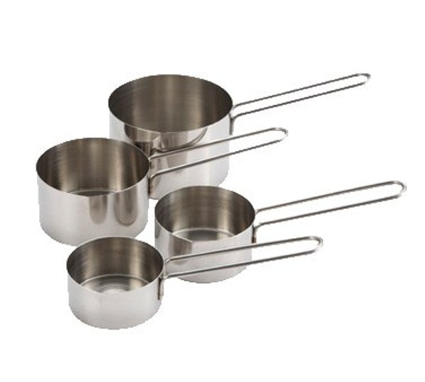 Winco MCP-4P 4 Piece Stainless Steel Measuring Cup Set