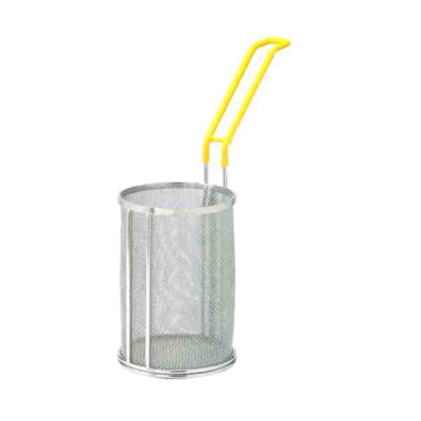 Winco MPF-57 Connoisseur Super Fine Mesh Short Cylindrical Pasta Basket 5"x7"