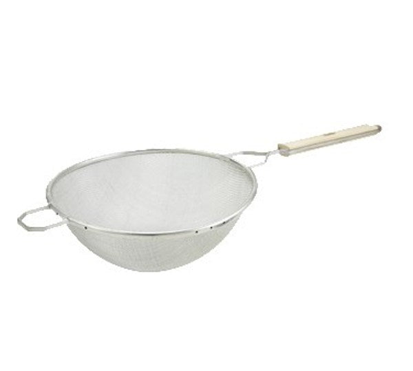 Winco MST-6S 6 1/4" Diameter Medium Single Mesh Tin Strainer