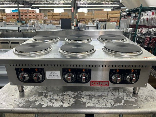 Kona NJEHP-6-36 36" Wide Electric Hotplate 208V 1/3PH Convertible