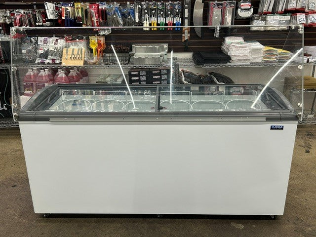 Ojeda USA NBH68  68.3"W 21 Cu. Ft.  Sliding Glass Doors Display Freezer Merchandiser (LIGHTLY USED UNIT)