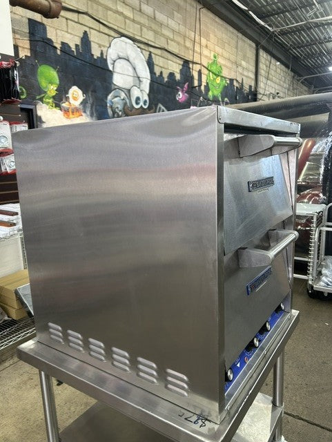 Bakers Pride P44S Counter-Top Electric Pizza Deck Oven - 208V - Single Phase - Two Compartments (USED UNIT)
