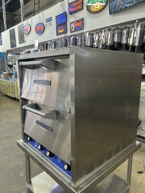 Bakers Pride P44S Counter-Top Electric Pizza Deck Oven - 208V - Single Phase - Two Compartments (USED UNIT)